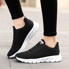 Women's Honeycomb Knit Running Shoes Soft Sole Casual Sneakers