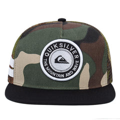 Men's 3D Embroidered Flat Top Baseball Cap Surf Snapback Hat
