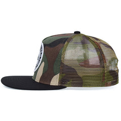Men's 3D Embroidered Flat Top Baseball Cap Surf Snapback Hat
