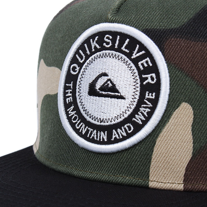 Men's 3D Embroidered Flat Top Baseball Cap Surf Snapback Hat