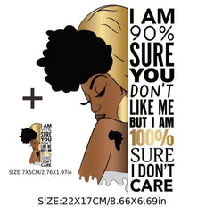 90% Sure Patches Men Clothing Heat Transfer Stickers DIY Washable