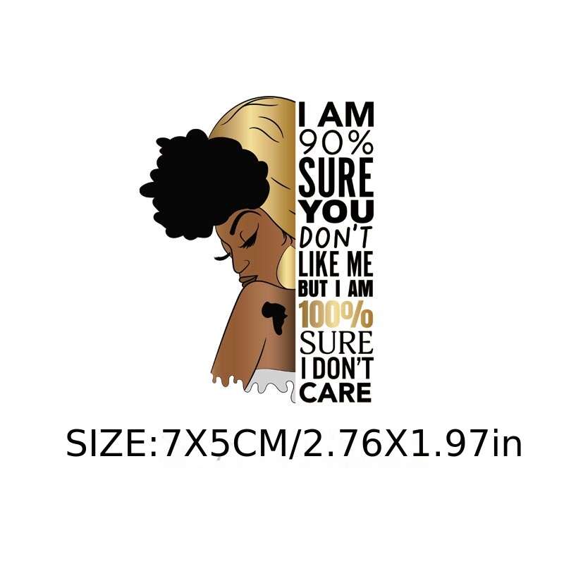 90% Sure Patches Men Clothing Heat Transfer Stickers DIY Washable