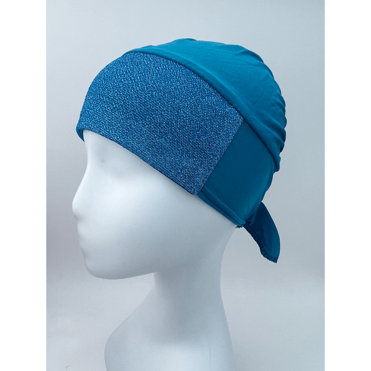 Glitter Stitching Turban Cap Double Elastic Head Wrap Casual Head Scarf Bandana