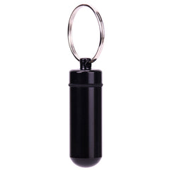 2pcs Waterproof Pill Boxes Keychain Aluminum Stainless Steel