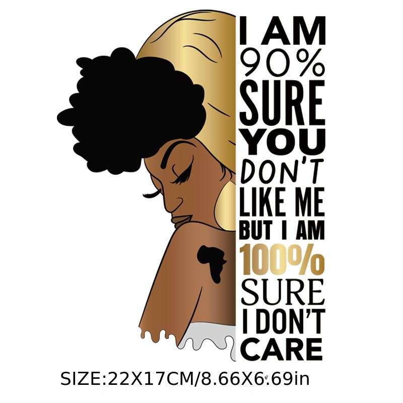 90% Sure Patches Men Clothing Heat Transfer Stickers DIY Washable