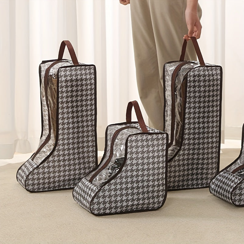 Houndstooth Shoe Bag Travel Boots Storage Pouch