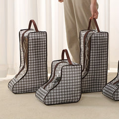 Houndstooth Shoe Bag Travel Boots Storage Pouch