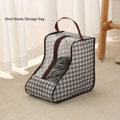 Houndstooth Shoe Bag Travel Boots Storage Pouch