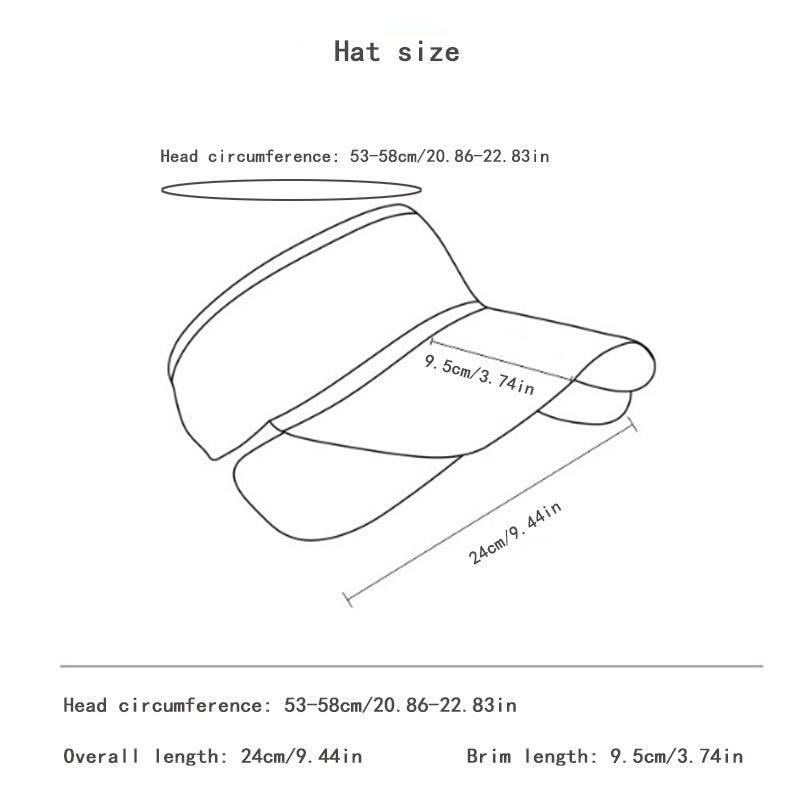 Solid Knitted Visor Hat Sports Sun Hat UV Protection for Women