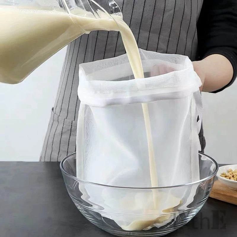 Reusable Mesh Filter Bag for Soy Nut Milk Tea Coffee Easy to Clean