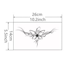 Waterproof Chest Ink Flower Tattoo Sticker Long Lasting Temporary Tattoo