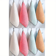 8pcs Bamboo Fiber Kitchen Absorbent Dishcloth, Lint-Free Essential Cleaning Tool