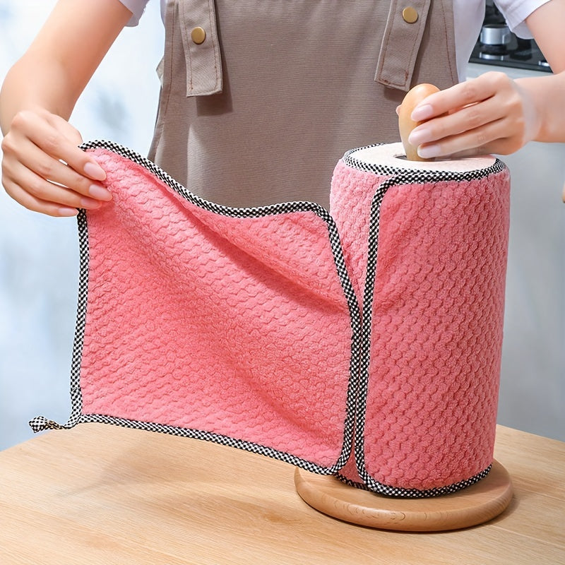 8pcs Bamboo Fiber Kitchen Absorbent Dishcloth, Lint-Free Essential Cleaning Tool