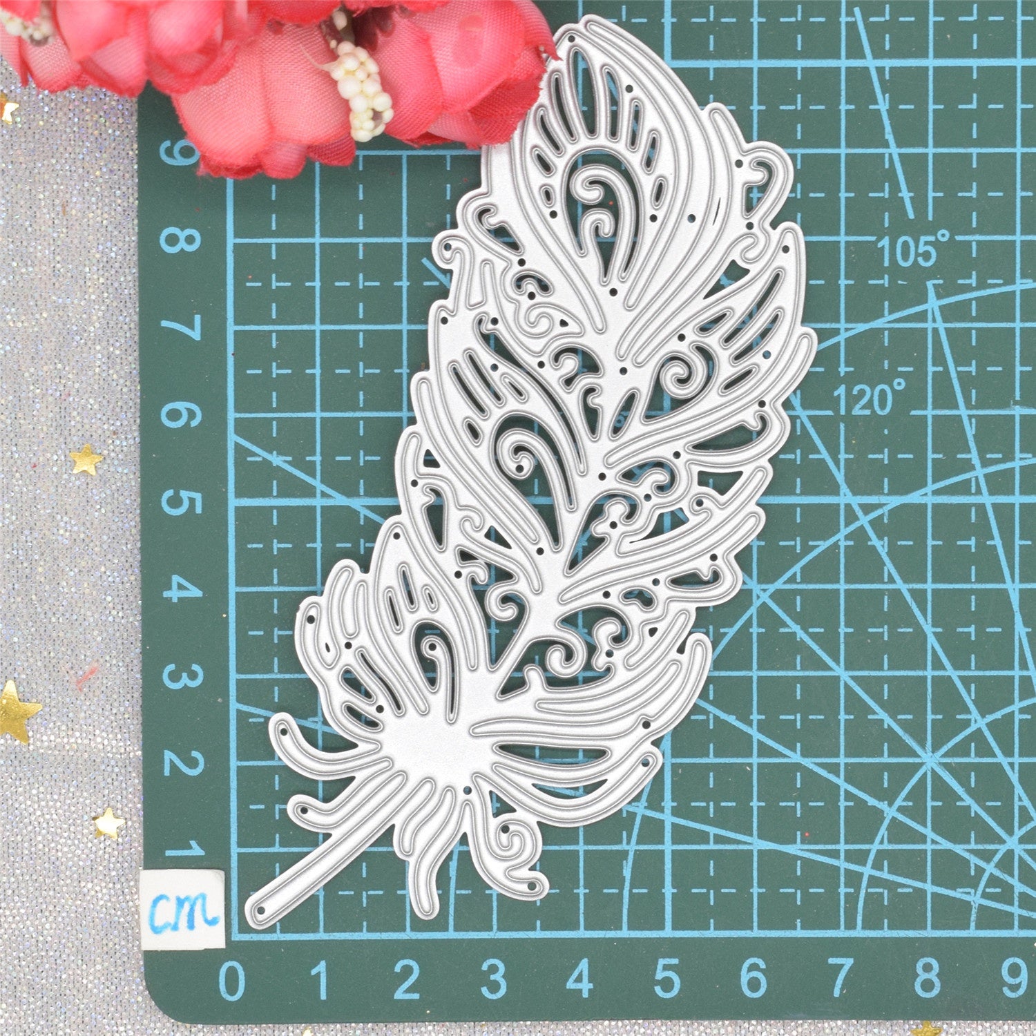 1pc Feather Cutting Dies Metal Stencil DIY Scrapbooking Craft Card Background
