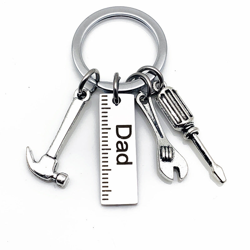 Stainless Steel Keyring Hammer Screwdriver Wrench Keychain Gift