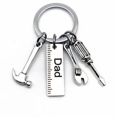 Stainless Steel Keyring Hammer Screwdriver Wrench Keychain Gift