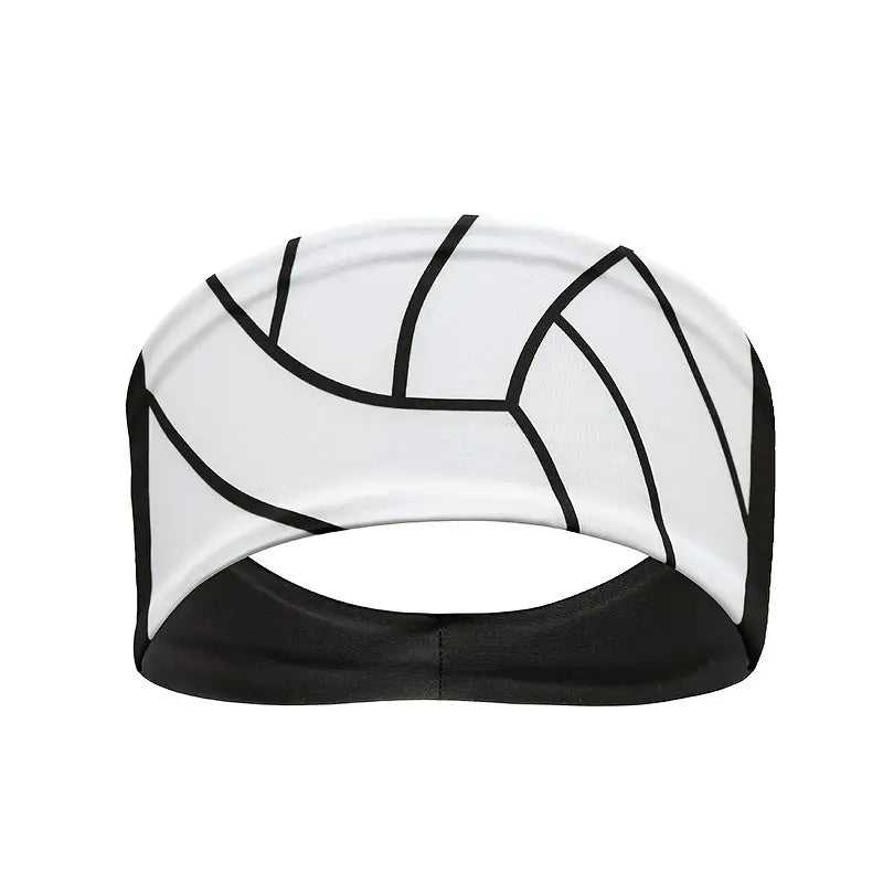 Sports Headband Softball Pattern Anti Slip Sweat Absorbing Yoga Hairband