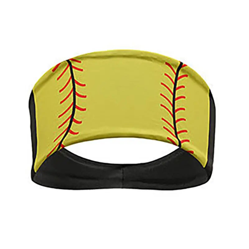 Sports Headband Softball Pattern Anti Slip Sweat Absorbing Yoga Hairband