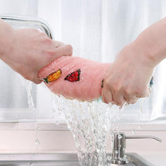 10pcs Kitchen Rags Reusable Sponge Cloth Absorbent Coral Wool Cleaning Cloth
