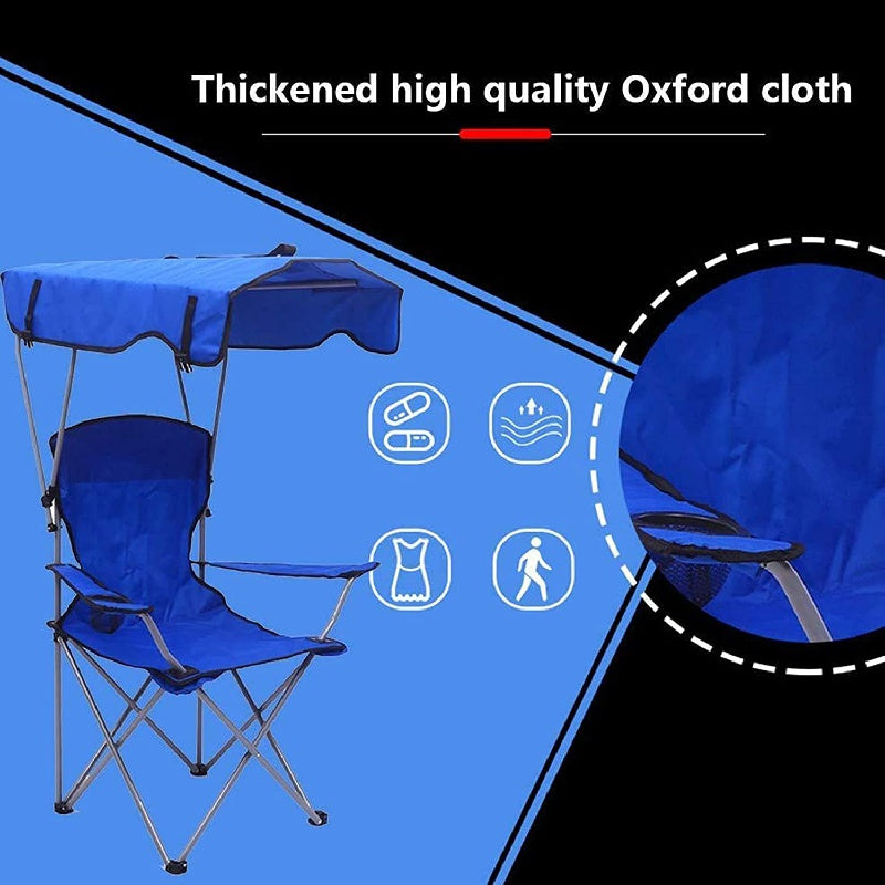 Portable Camping Chair with Sunshade for Adults Perfect for Outdoor Activities