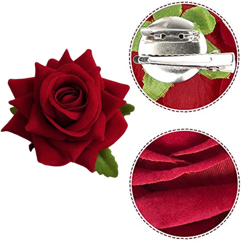 3pcs Rose Hair Clips Hairpin Wedding Hair Accessories