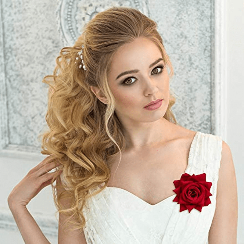3pcs Rose Hair Clips Hairpin Wedding Hair Accessories