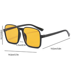Men's Large Frame Square Sunglasses UV Protection For Cycling Travel Outdoor