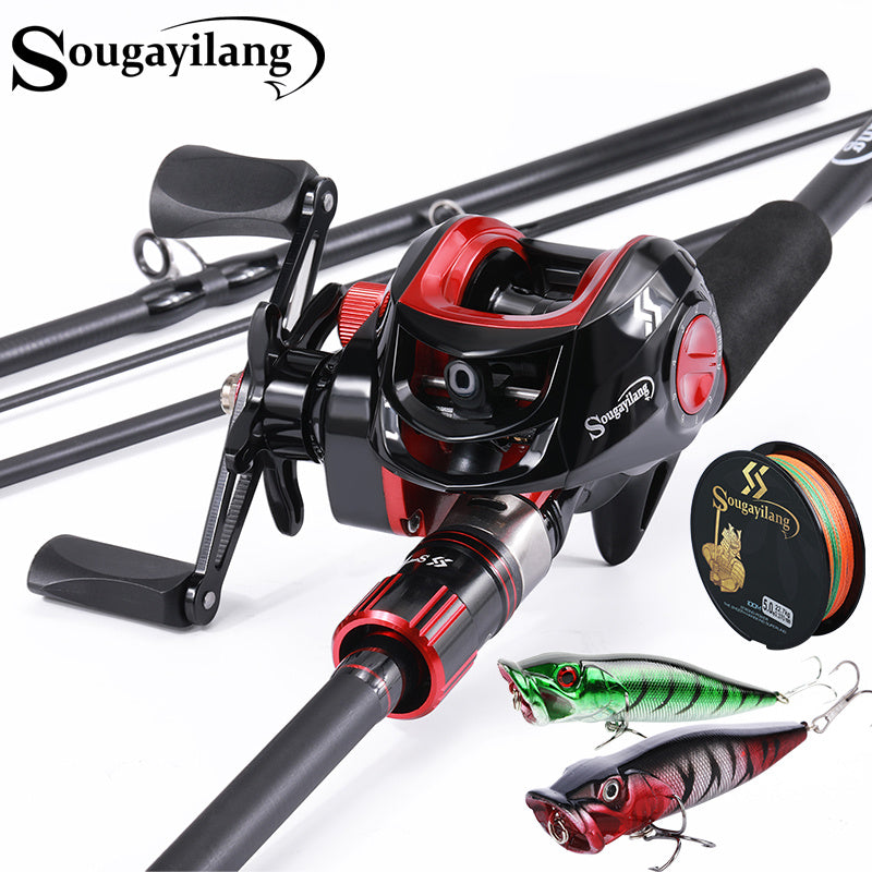 Carbon Fiber Casting Rod & Baitcasting Reel Combo 1.8-2.1m