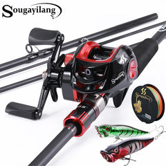 Carbon Fiber Casting Rod & Baitcasting Reel Combo 1.8-2.1m