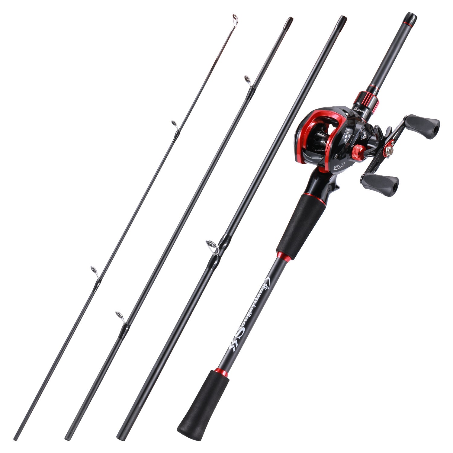Carbon Fiber Casting Rod & Baitcasting Reel Combo 1.8-2.1m