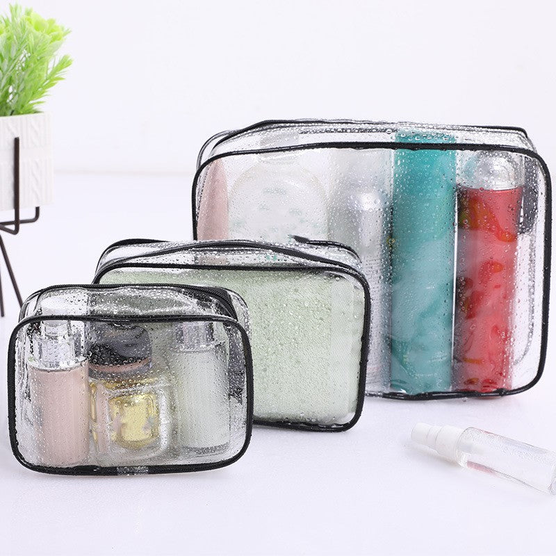3Pcs Clear Toiletry Bags Portable Waterproof Travel Storage Bag