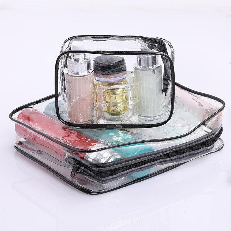 3Pcs Clear Toiletry Bags Portable Waterproof Travel Storage Bag