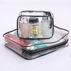 3Pcs Clear Toiletry Bags Portable Waterproof Travel Storage Bag