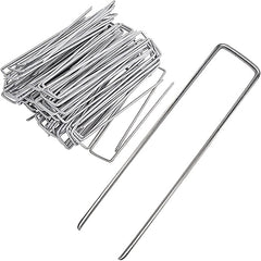 50pcs Galvanized Garden Stakes for Weed Fabric Landscape & Camping Tents