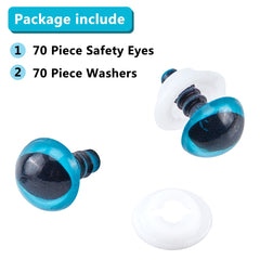 Plastic Safety Eyes for Crafts, Crochet Toys, Stuffed Animals - Mixed