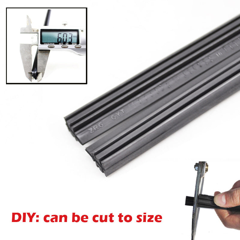 4pcs Wiper Blade Refills 6mm 26 24 Soft Rubber Strips Car Embedded Frameless