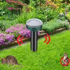Solar Powered Ultrasonic Mole Repellent Garden Flower Plants Supplies