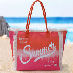 Tie Dye Letter Print Tote Bag Large Capacity Shoulder Bag for Women