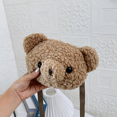 Bear Head Crossbody Bag Coin Purse for Girls