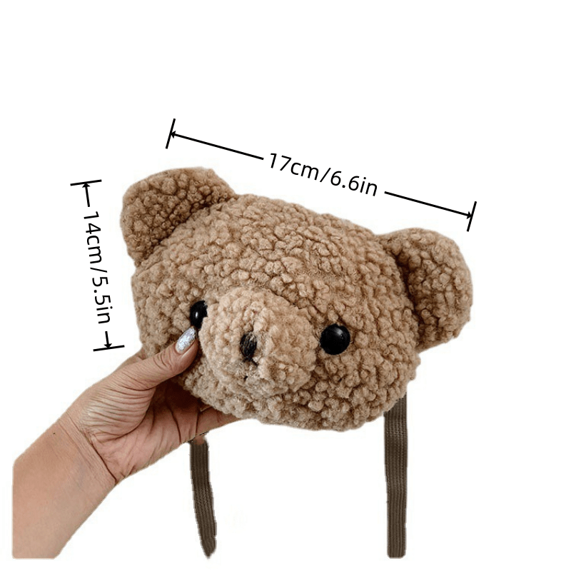 Bear Head Crossbody Bag Coin Purse for Girls