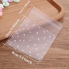 100pcs Self Closing Dot Frosted Packaging Bags Biscuit Bags Candy Bags