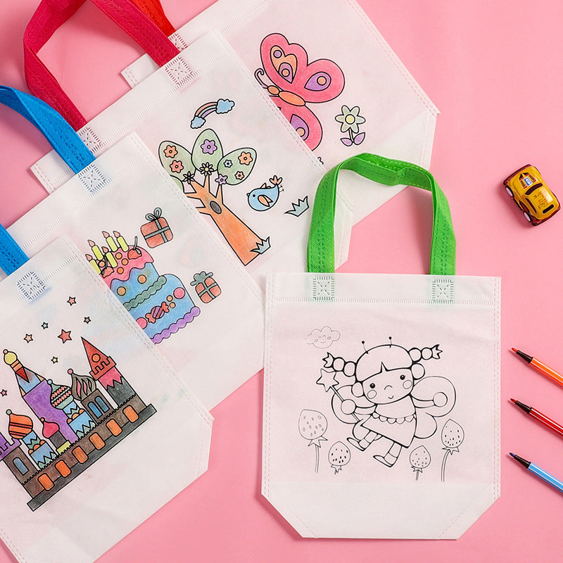 9pcs Eco Friendly Non Woven Graffiti Bags for Art Painting