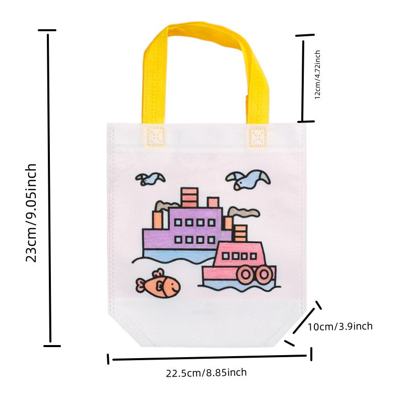 9pcs Eco Friendly Non Woven Graffiti Bags for Art Painting