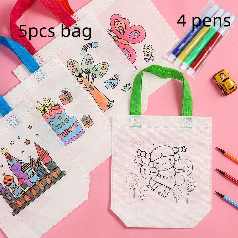 9pcs Eco Friendly Non Woven Graffiti Bags for Art Painting
