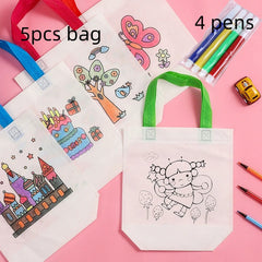 9pcs Eco Friendly Non Woven Graffiti Bags for Art Painting