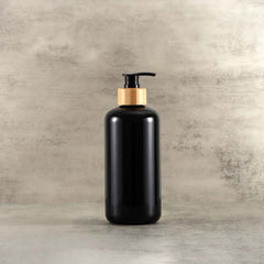 500ML Bamboo Pump Dispenser for Bathroom Soap Lotion Liquid Amber
