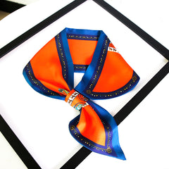 Silk Satin Scarf Short Neck Scarf Versatile Tie Wrap Women