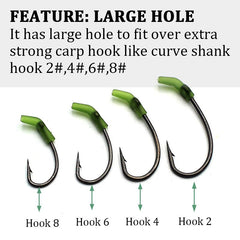 30pcs Anti Tangle Carp Fishing Sleeve with Helicopter Rig Tubing