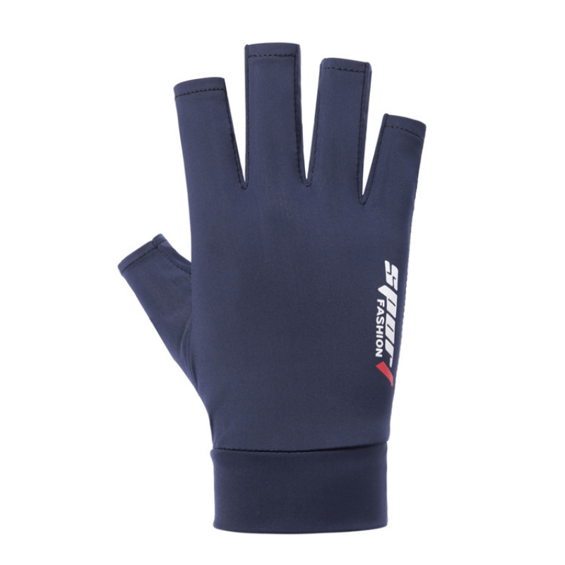 2PCS Outdoor Half Finger Gloves Anti UV Riding Gloves