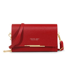 Women's Small Crossbody Wallet Zipper Shoulder Bag Metal Decor
